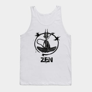 zen cat, yoga Tank Top